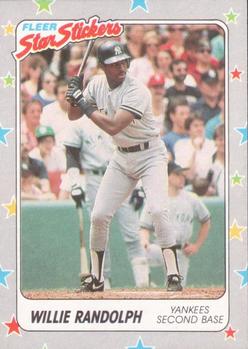 1988 Fleer Sticker Baseball Cards        050      Willie Randolph